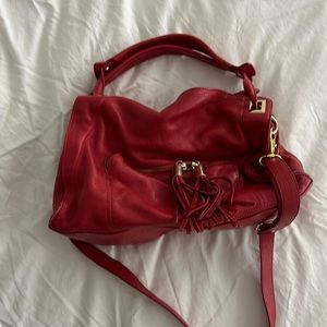 Red Sandro leather bag